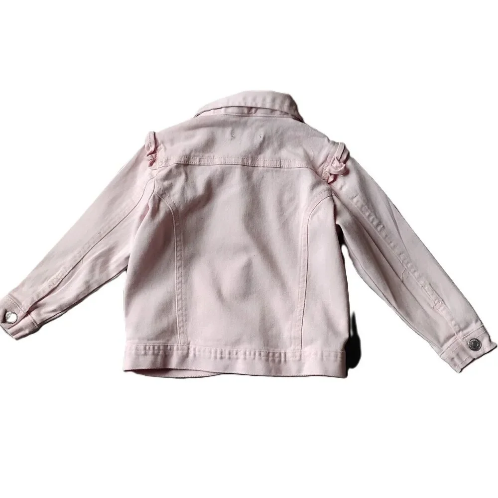 7 For All Mankind Girls Size 24 Months Pink Jean Jacket